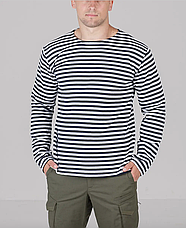 Тельняшка ВМФ із довгим рукавом ГОСТ, чоловіча бавовняна 100%, армійська морська ткані смуги Україна, 48–60 розмір, фото 2