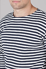 Тельняшка ВМФ із довгим рукавом ГОСТ, чоловіча бавовняна 100%, армійська морська ткані смуги Україна, 48–60 розмір, фото 5