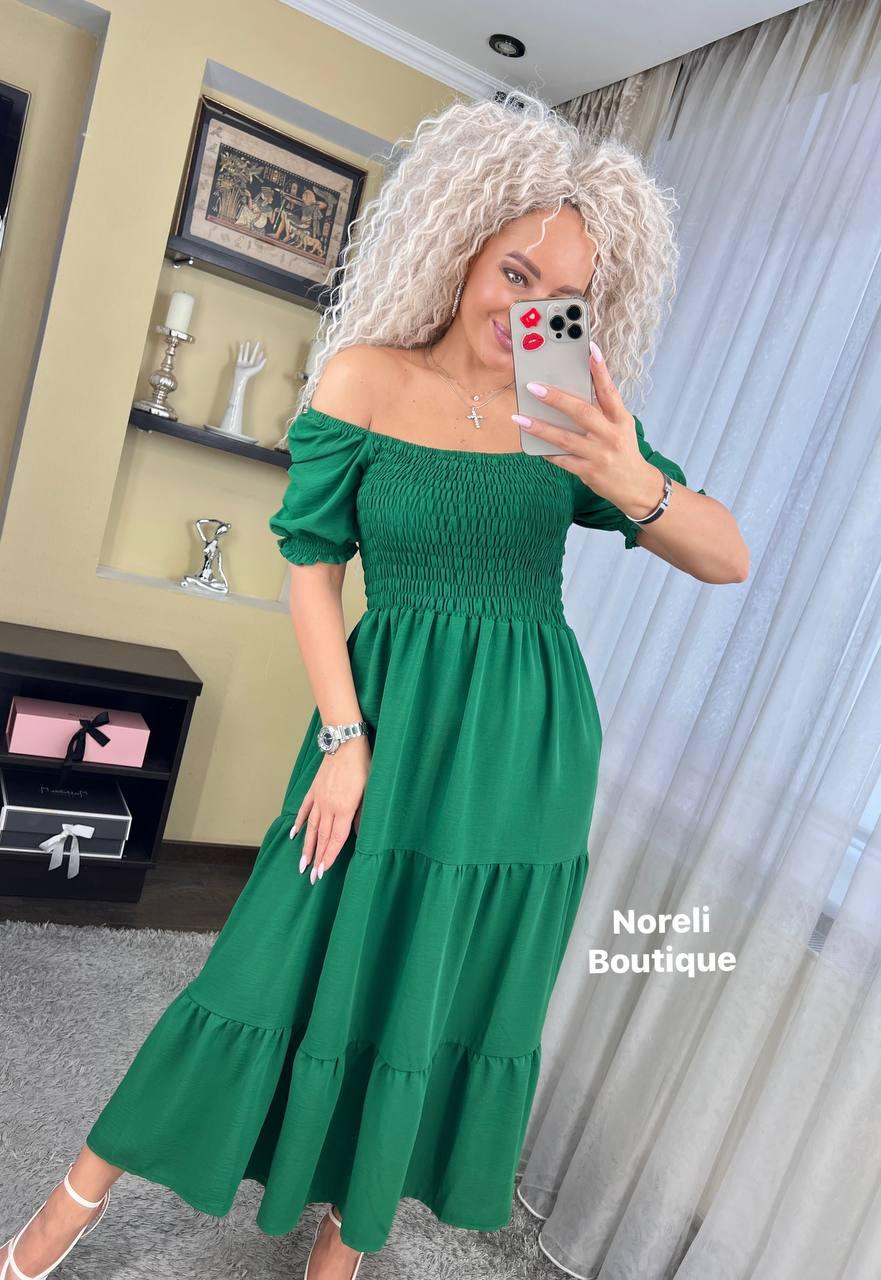 Вишукана жіноча літня сукня "Анжеліна" однотонна (Розмір єдиний 42-50), Зелена