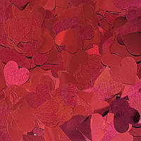 Конфеті сердечка червоні, 15 мм, 1 кг (Китай)