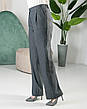 Штани жіночі класичні палаццо "Габрієла" в сірому кольорі з костюмної тканини розміри від 44 по 54, фото 8
