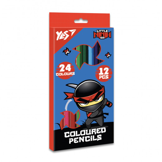 Олівці кольорові 12/24 кольорові Ninja YES (290749)