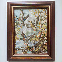 Гобеленова картина з рамкою "Осінь-улітають качки" 23,5 х 29,5 см із набором вовняних ниток Німеччина