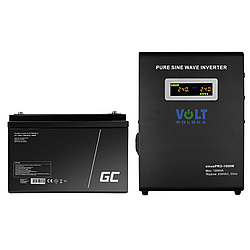 Комплект аварійного живлення Volt Polska SINUS PRO 800 WVolt Polska SINUS PRO 800 W 12/230V 500/800W + Акумулятор Green Cell AGM