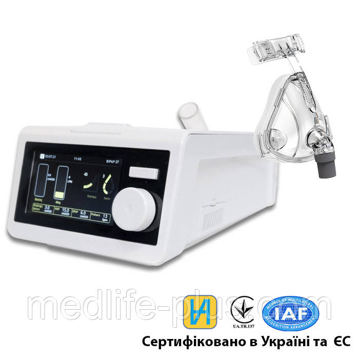 Апарат неінвазивної вентиляції OXYDOC CPAP/BіPAP/ST/AVAPS з маскою розмір L і зволожувачем (Туреччина)