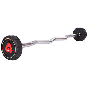 Штанга фіксована пряма поліуретанова LI NUO 15 кг