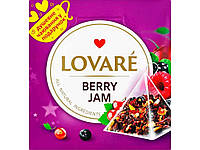 Чай пакетований фруктовий та трав`яний LOVARE 25 пакетиків «Berry jam» пірамідки 2г