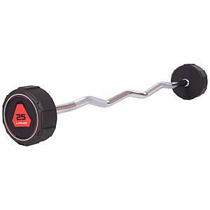 Штанга фіксована пряма поліуретанова LI NUO 25 кг