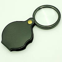 Ручна кишенькова Лупа 3х 60 мм Збільшувальне скло для читання в чохлі DT 7669 Pocket Spiegel