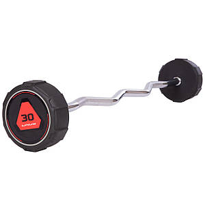 Штанга фіксована пряма поліуретанова LI NUO 30 кг