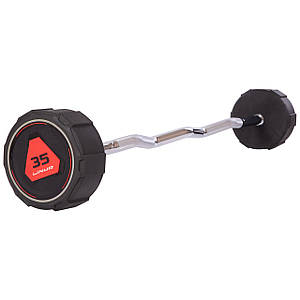 Штанга фіксована пряма поліуретанова LI NUO 35 кг