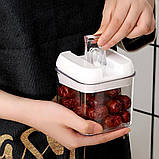 Набір герметичних контейнерів пластикових Food storage 7 шт Органайзер для зберігання сипучих продуктів та круп, фото 4