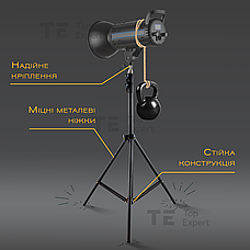 Посилений штатив LUX100 RTH-1 2 м із затискачем тримачем на 360 для телефона планшета кільцевої лампи відеосвітла, фото 2