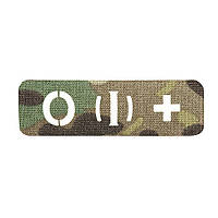 M-Tac нашивка группа крови O (I) + сквозная Laser Cut 25х80 Multicam ll