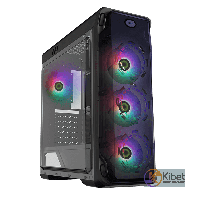 Корпус GameMax StarLight B-FRGB, без БП, Mid Tower, ATX / Micro ATX / Mini ITX, 2xUSB 2.0, 1xUSB 3.0, 4x120 мм