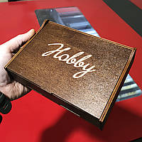 Деревянная коробочка "Hobby" для фотографий 15х10 (17 х 12 х 4 см)