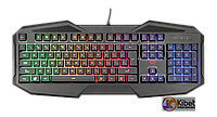 Клавиатура Trust GXT 830-RW Avonn Gaming, Black, USB, 12 мультимедийных клавиш, радужная подсветка с