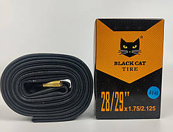 Велокамера 28х1.75 - 2.125 AV 48 Black Cat. Велосипедна камера 28. Камера для велосипеда 28