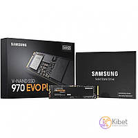 Твердотельный накопитель M.2 500Gb, Samsung 970 Evo Plus, PCI-E 3.0 x4, MLC 3-bit, 3500/3300 MB/s (MZ-V7S500B)