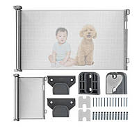 Захисні ворота для дітей у дверний отвір Ruhhy 19381 86-160 см. GRAY