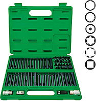 Набор бит 60 ед. (TORX, HEX, SPLINE, RIBE, SQ) TOPTUL GCAI6003