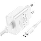 Адаптер мережевий BOROFONE Micro USB Cable Aspirer single port charger set BA74A |1USB, 2.1A| білий, фото 2