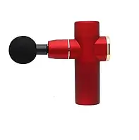 Ударный массажер для мышц тела ручной аккумуляторный вибромассажер пистолет Mini Fascial Gun красный
