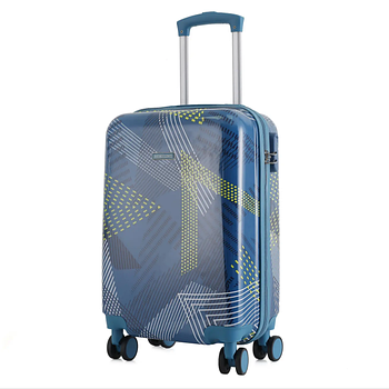 Дорожня Валіза на колесах для подорожей Semi Line 20" (S) Blue Pattern (T5652-1) Польща