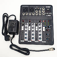 Активный аналоговый микшерный пульт 4 канальный аудио усилитель USB MP3 и Bluetooth UKC Mixer BT 4000