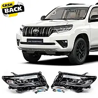 Передние фары для Toyota Land Cruiser Prado 150 2017-2024 (2 шт, LED), Передняя оптика для Toyota Prado 150