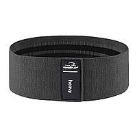 Тканева гумка для фітнесу та спорту PowerPlay 4111 Hip Band L Light Чорна (d_84cm) PP_4111_Black_L SP