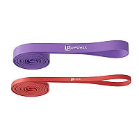 Резинові петлі для тренувань U-POWEX UP_1072 Power Band набір 2шт. Red/Purple (4,5-39kg) UP_1072_2in_R/P SP