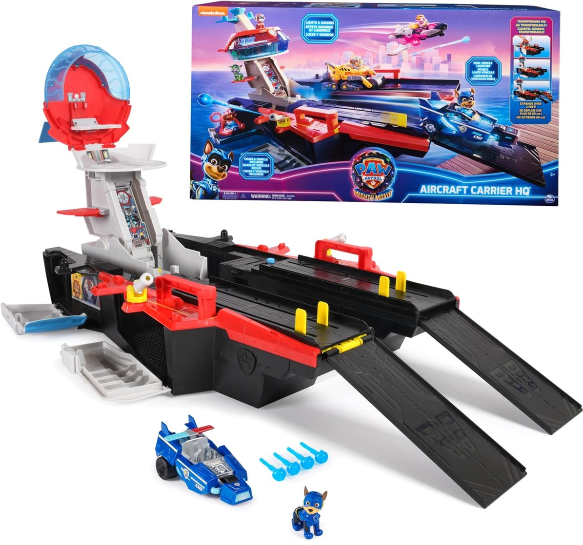 Spin Master Paw Patrol Mighty Movie Aircraft Carrier - Штаб-квартира авіаносця Щенячий Патруль