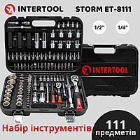 Набор инструментов intertool Авто инструмент Набор бит головок для ремонта авто Наборы инструмент ручной 111ед