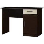 Письмовий стіл із ящиком та тумбою для підлітка Школяр 3 (110х55х75 см) Еверест Венге темний+ Дуб молочний