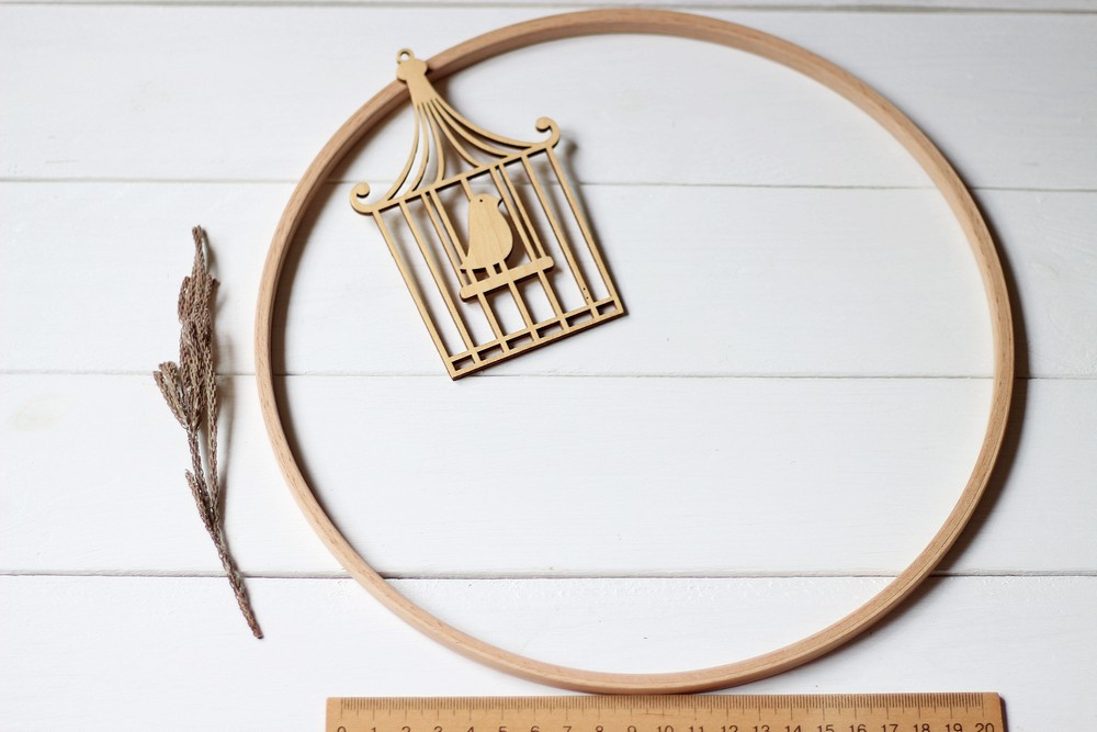 Кільце дерев'яне для мобілю 23 см Nurge БЕЗ ЛОГО!!! СТАНДАРТ, фото 1