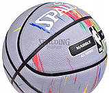 Баскетбольний м'яч Spalding Marble Grey,, фото 4
