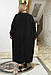 Турецька нарядна чорна довга сукня в горох, розміри 56-72, фото 2