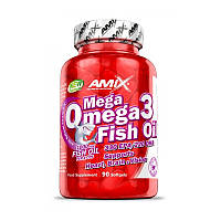 Жирные кислоты Amix Nutrition Mega Omega 3 Fish Oil 1000 mg, 90 капсул CN12703 SP