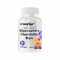 Препарат для суставов и связок IronFlex Triple Strength Glucosamine + Chondroitin + MSM, 100 таблеток CN6246