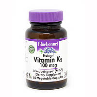 Витамины и минералы Bluebonnet Vitamin К2 100 mcg, 50 капсул CN4002 SP