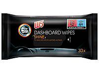Влажные салфетки для автомобильных панелей W5 Dashboard Wipes Shine 30шт