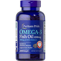 Жирные кислоты Puritan's Pride Omega 3 Fish Oil 1200 mg, 200 капсул CN2822 SP