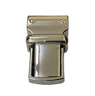 Застежка для сумки портфеля защелка серебро 23*39 мм (4688)