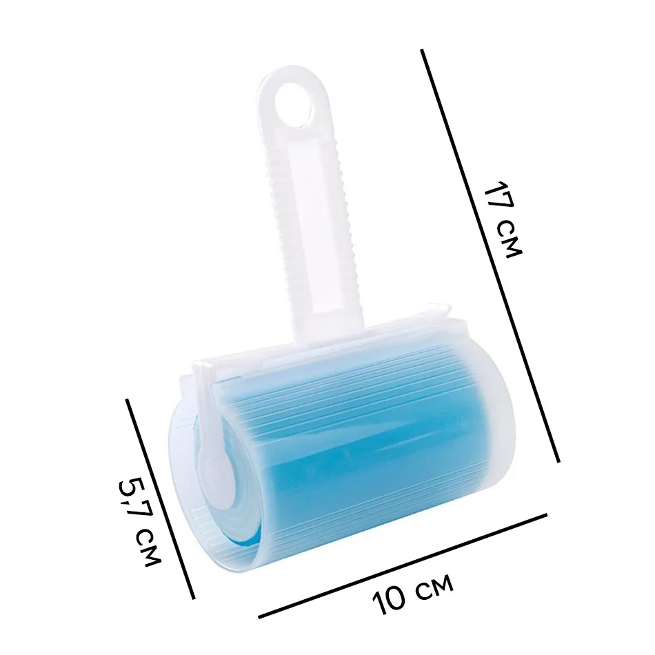 Многоразовый липкий ролик для чистки одежды Semi с чехлом, Blue CN12728 SP - фото 5 - id-p2124685842