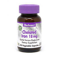 Витамины и минералы Bluebonnet Albion Chelated Iron 18 mg, 90 вегакапсул CN6465 SP