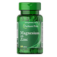 Витамины и минералы Puritan's Pride Magnesium with Zinc, 100 таблеток CN12962 SP