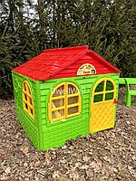 Детский пластиковый домик (Зелено-красный) Doloni Toys - 02550/3