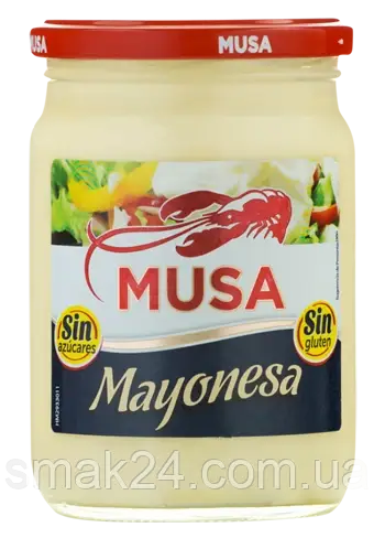 Майонез БЕЗ ЦУКРУ БЕЗ ГЛЮТЕНУ Musa Mayonesa 450мл Іспанія