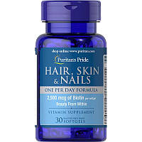 Витамины и минералы Puritan's Pride Hair Skin and Nails One Per Day Formula, 30 капсул CN6629 SP